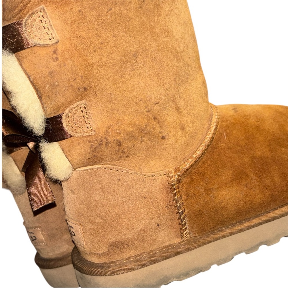 🤎Authentic Bailey Bow Uggs II “Chestnut” Women’s Size 8🤎 - Picture 12 of 13